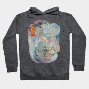 birds catching fish Hoodie